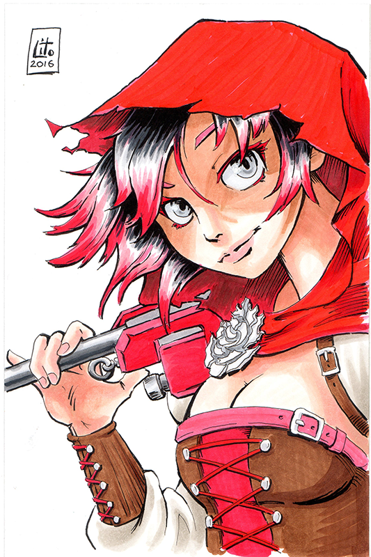 RWBY Ruby Closeup by eleyeteaoh