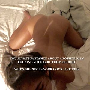 You want to see him pull out and cum on her back.