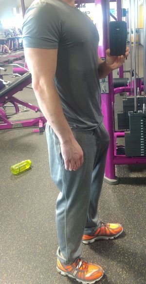 Bulge in play some sweats