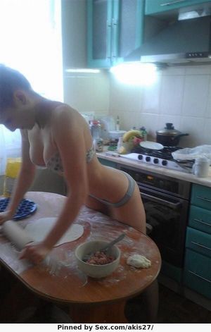 my exgf cooking in lingerie