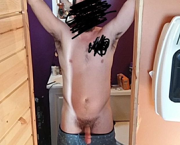 Wife took a picture of me before the shower