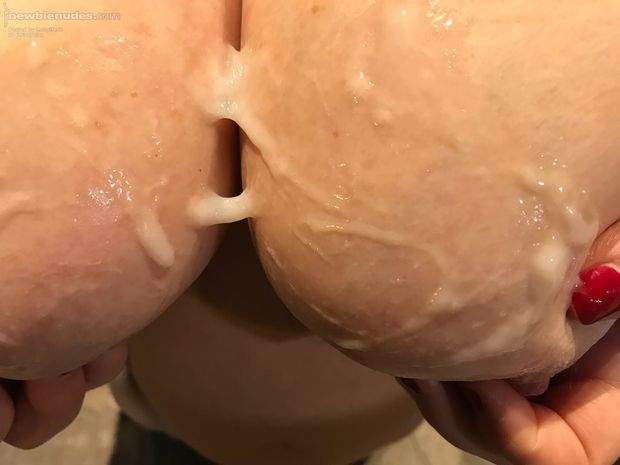 cum on tits