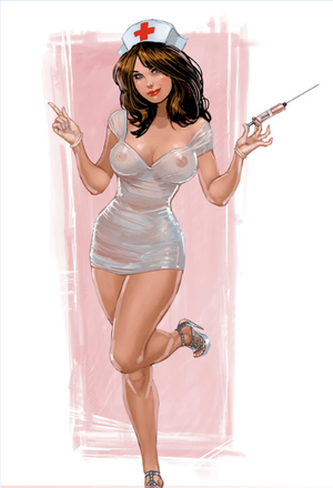 Sexy nurse cartoon