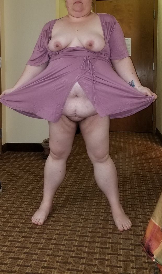BBW showing off new dress
