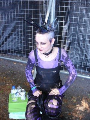mohawk punk babe