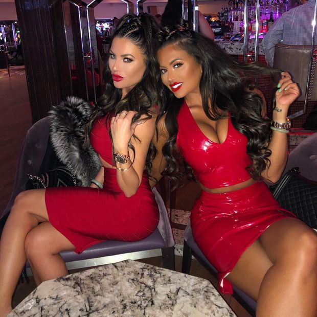 Unbelievable how sexy their dresses look like! These two lionesses wait for the alpha lion to come and take them to his fancy cave.