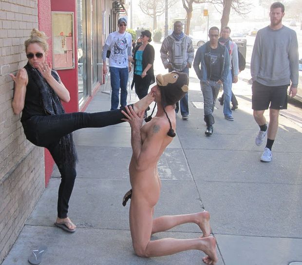 Nudist foot worship