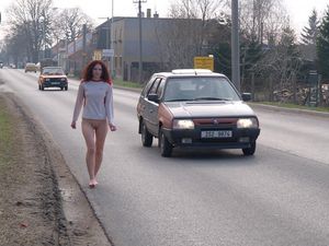 walking home after the party