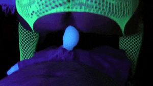 Blacklight Strapon Fucking