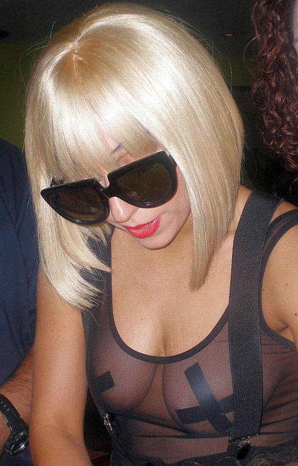 Lady Gaga See Through And Her Taped Nipples