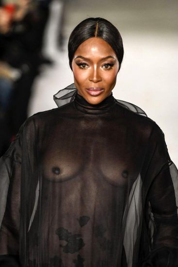 Naomi Campbell See Through at Paris Fashion Week