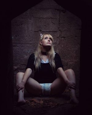 LilMissPixels wearing a diaper down below