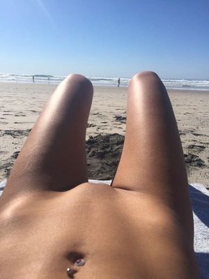 Nude beach babe