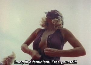 Hippie Flashing Tits in Public