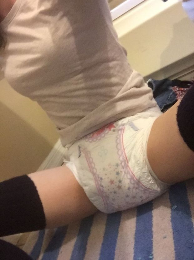 DiaperedWarlockstar is wearing a cute diaper.