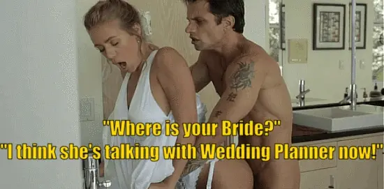 She couldn't resist my cock. Even on her wedding day...