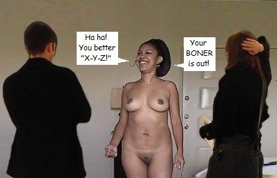 Veronica Mendez naked in front of a couple