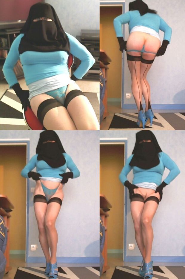 Muslim lady shows her tight panties and pussy ♡♡♡