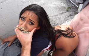 Priya Price fucking in an alley for cash