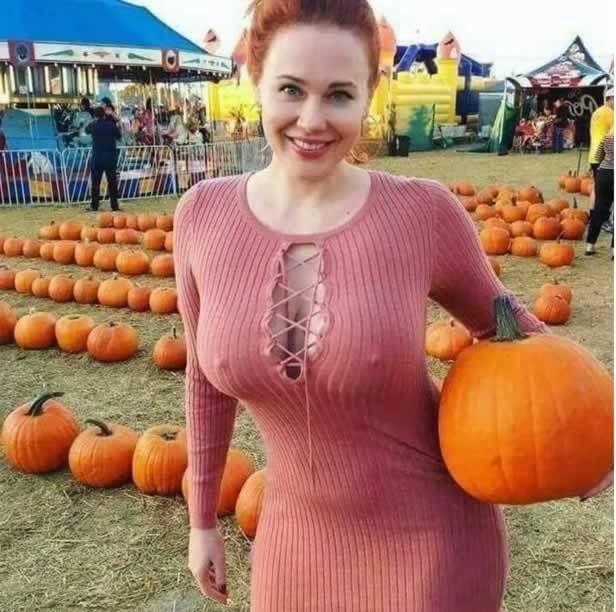Beautiful Red -  Her Nipples are Talking to You