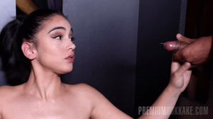 Hot babe Ginebra Bellucci surprised by a cumshot