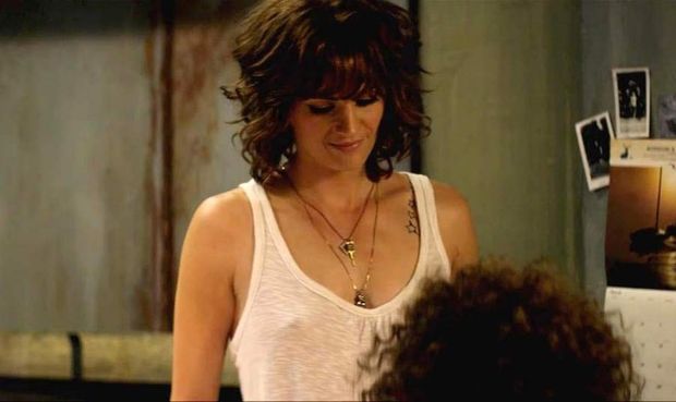 Stana Katic Nipples in See Through Shirt from ‘CBGB’