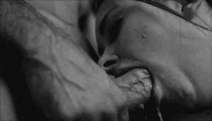 Choking on a veiny dick