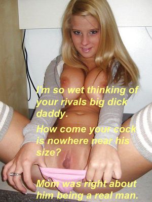 Daughter getting wet for bigger man than you...