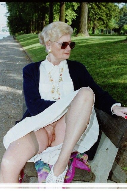 Grandma loves to show off her pussy