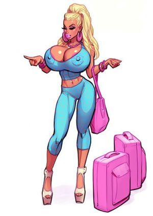 bimbo in blue art pit