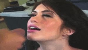 Even a face covered in cum she’s fucking adorable.