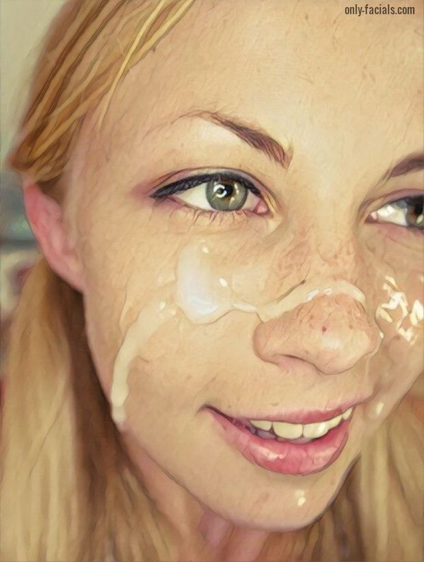 Blondie teen with facial cumshot