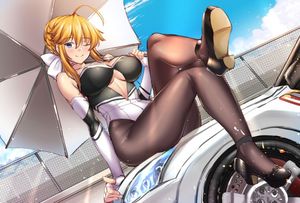 Pantyhose on a car