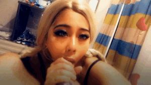 Cute amateur teen sucks cock on Snapchat.