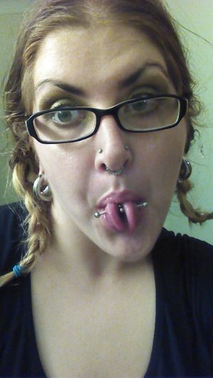 Pierced Split Tongue