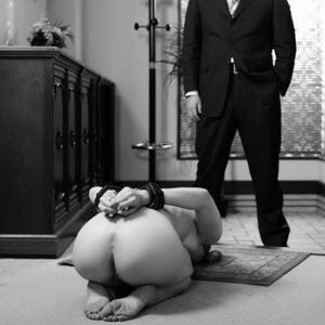 At her Master's feet