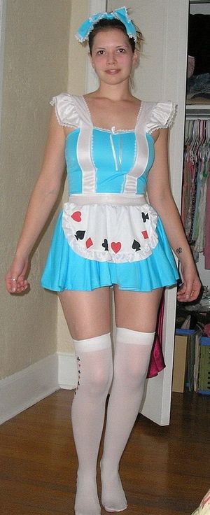 Getting ready for costume party