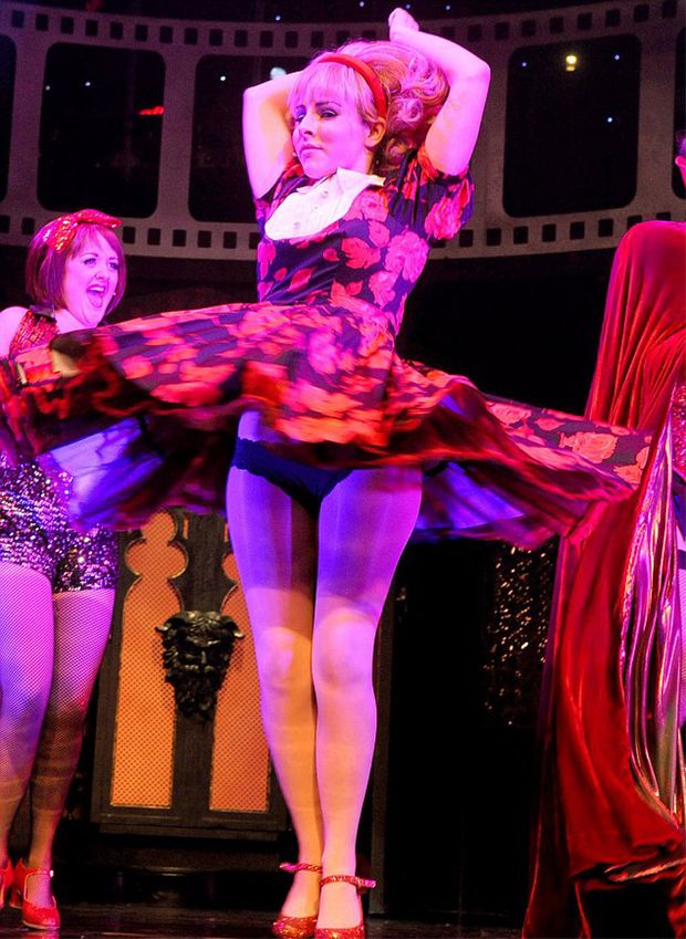 Roxanne Pallett's Granny Panties Upskirt on Stage
