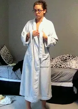 Brunette undressing