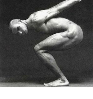 David Beckham naked muscular black and white photo