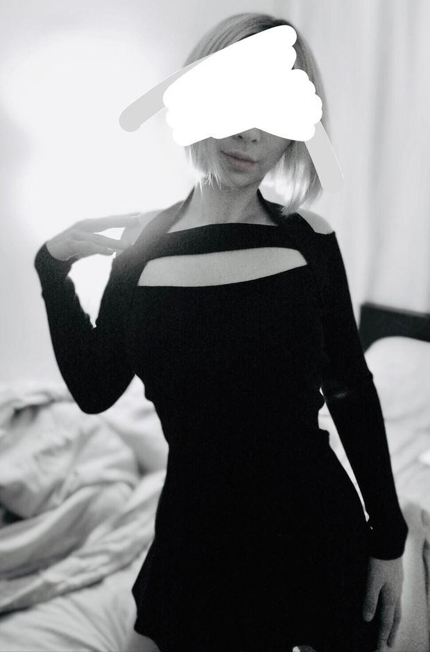 sexy japanese in dark dress