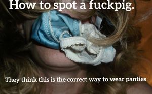 How dumb fuckpigs wear panties