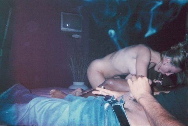 He smokes, and she smokes ... black pole