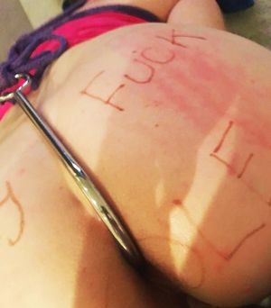 The Fuckpig niece, on display ready for our guests to arrive