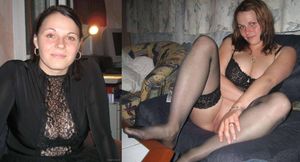 chubby wife dressed undressed