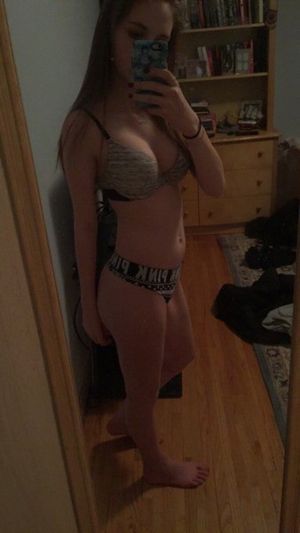 Sexy teen in mirror