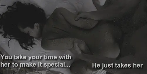 He just takes her