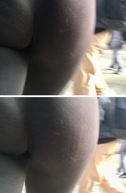 Tight leggings voyeur shot