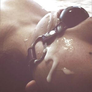 Facial with ball gag