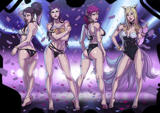 K/DA POPSTARS "Swimsuit ver." commission by Ganassa